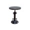 Laddha Home Designs 14" Black and Walnut Brown Industrial Style Mango Wood Stool